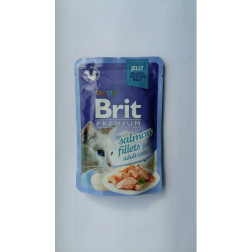 100G KAĶU BARĪBA BRIT PREMIUM  / LASIS+FORELE