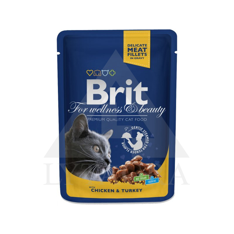 100G KAĶU BARĪBA BRIT PREMIUM/VISTA+TĪTARS