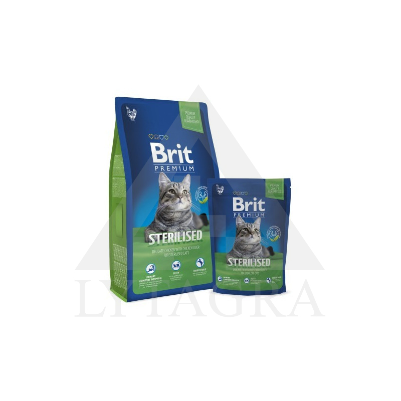 0.3KG KAĶU BARĪBA BRIT PREM/ STERILIZ.