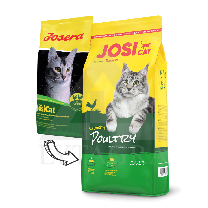 JOS0278 10 KG BARĪBA KAĶU JOSICAT CRUNCHY AR VISTU