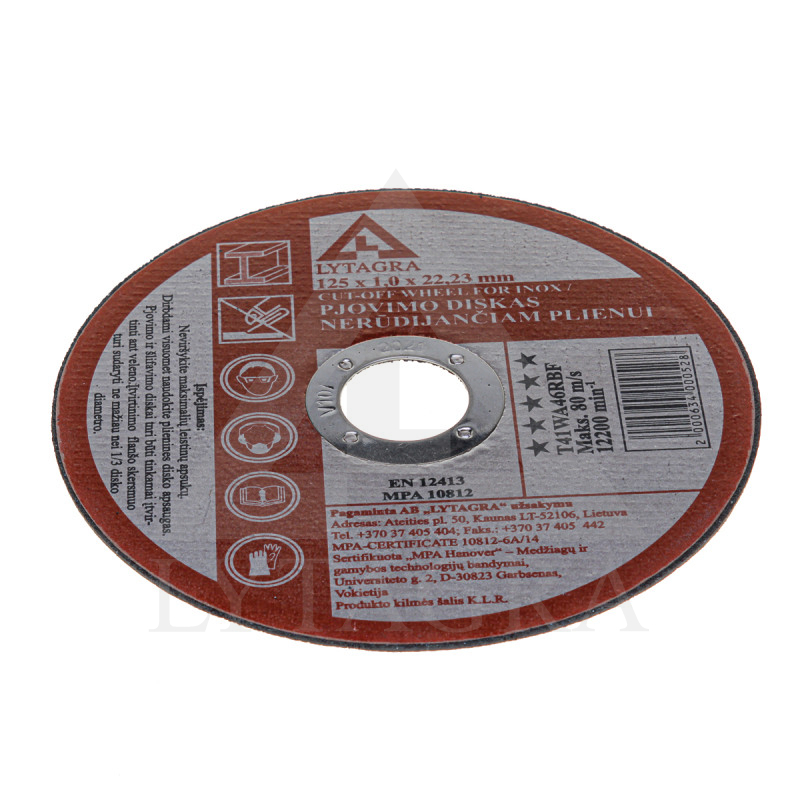 47212510 GRIEZĒJDISKS MET. 125x1.0x22.24   LYTAG.