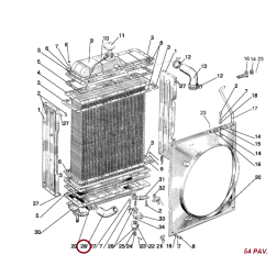 50-1303062 RADIATORA CAURULE APAKŠĒJĀ