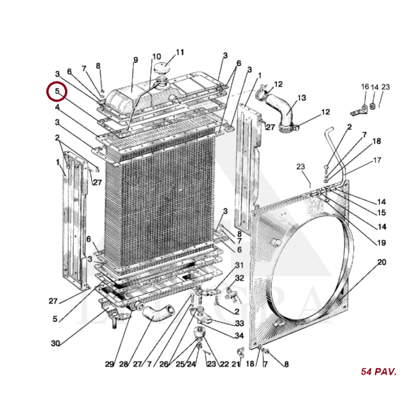 70-1301169 RADIATORA BLĪVE KORĶA