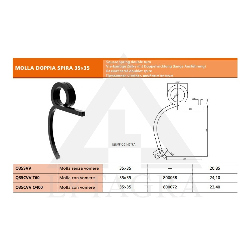 DZIĻIRDINĀTĀJA STATNE K./35X35X580/ Q35SVV SX