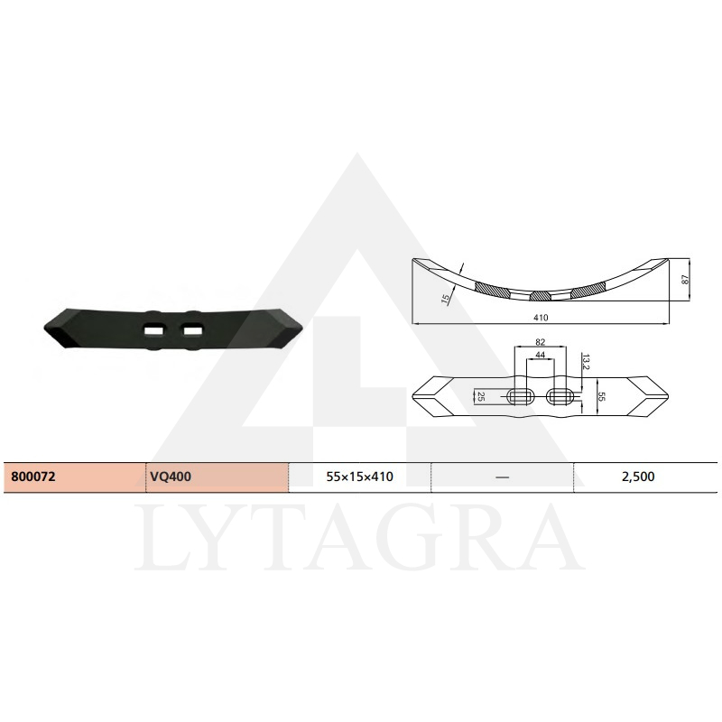 VQ400  DZIĻIRDINĀTĀJA UZGAL.55X15X