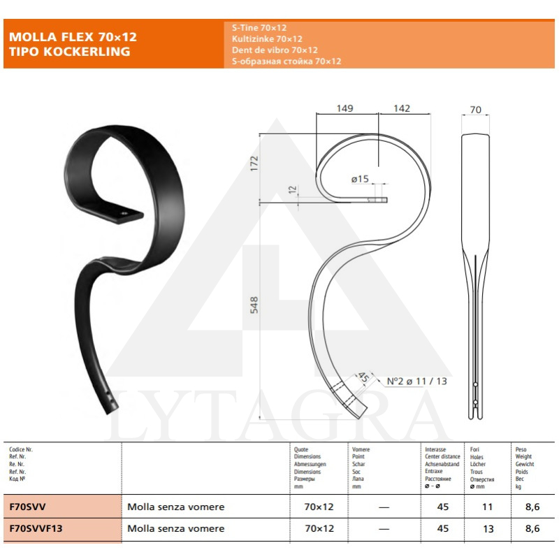 70X12 ZARS/ KOCKERLING 18050504008
