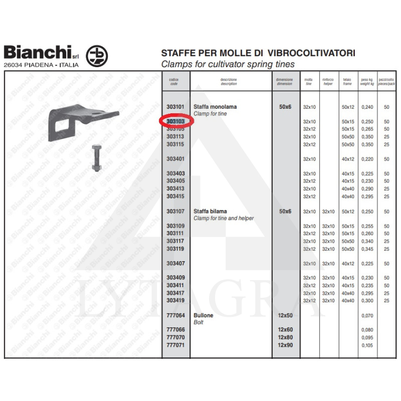 303103 TURĒTĀJS KULTIV.STATNEI 50X6 32X10 50X15