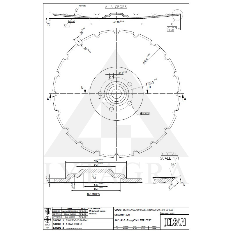 C 534898 / 451372/423574 DISKS RAPID VADER 410x5