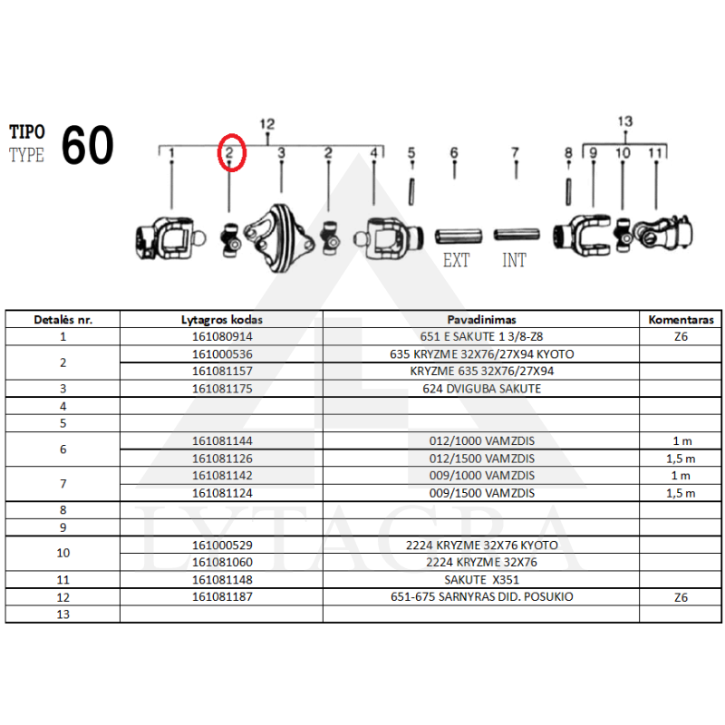 635 KRUSTENIS 32X76/27X94 KYOTO