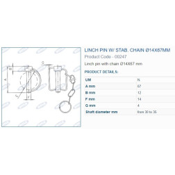 00247 FIKSATORS  14X67 mm