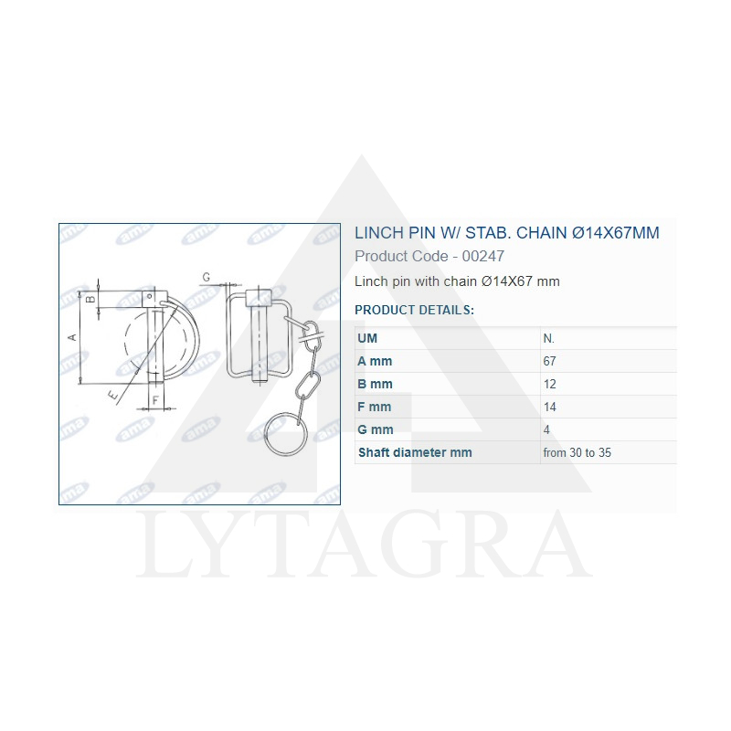 00247 FIKSATORS  14X67 mm