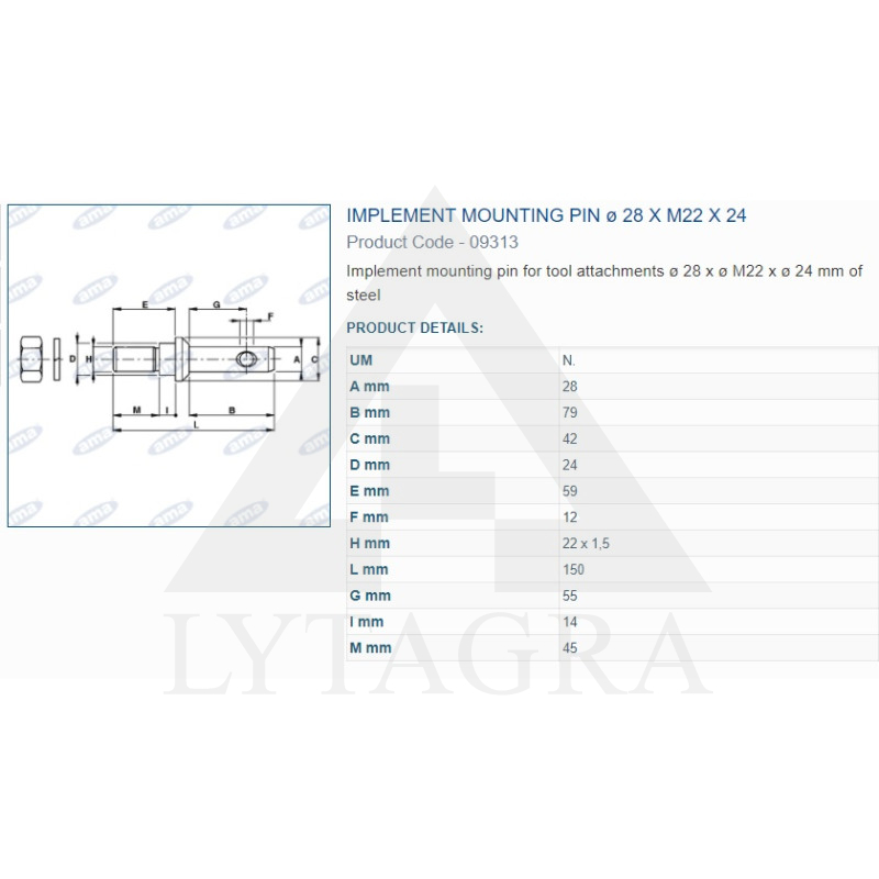 A09313 PIRKSTS AR FIKSATORU 28x150