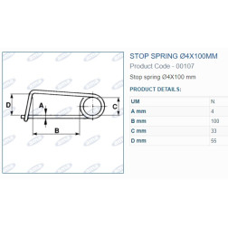 00107  FIKSATORI (KOMPL.) Ø4X100 mm 5.Gab.
