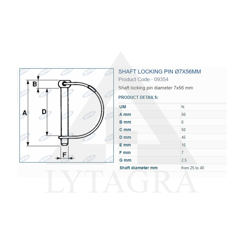 09354 FIKSATORS   7x56 mm 5.gab