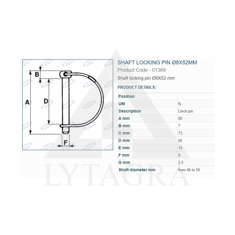01369 / 05911 FIKSATORS   8X80 mm 5.gab