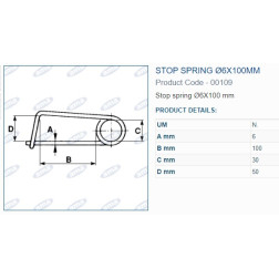 00109  FIKSATORS  6X100 MM 3 gab.