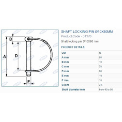 01370 / 05913 FIKSATORS  80X10 MM 5.GAB