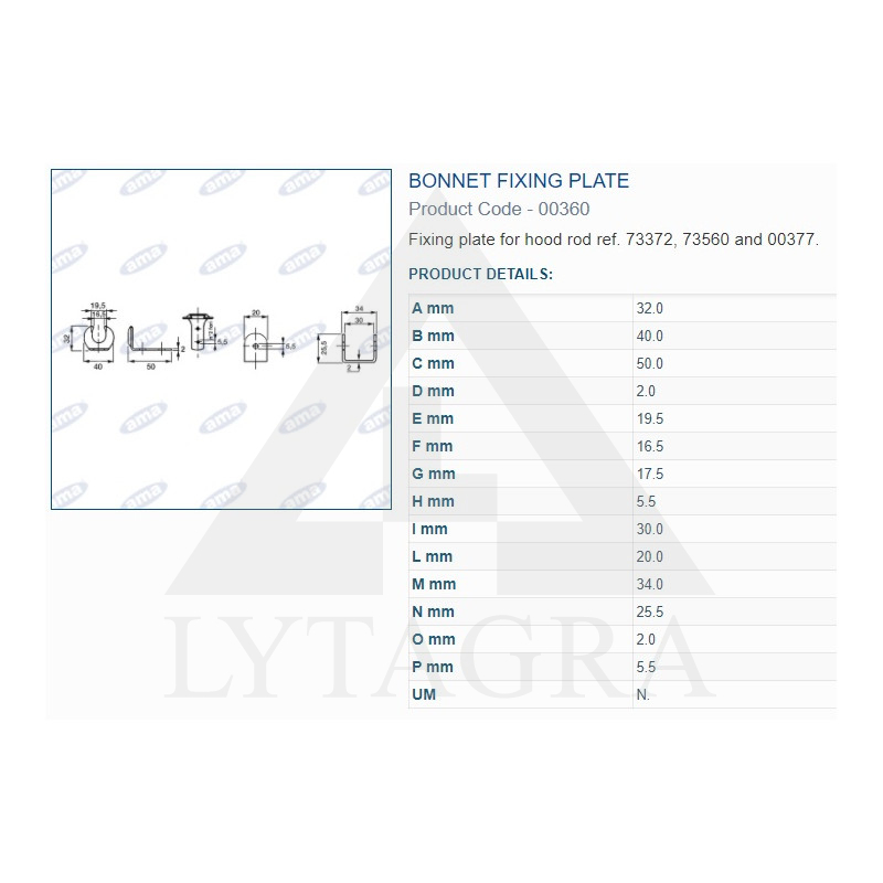 A 00360 FIKSATORS METĀLA