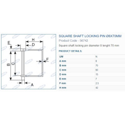FIKS.TAPA 8X70 MM 56742