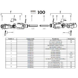 Kardāns 1003/900/KH/25.E-25.1 8X6