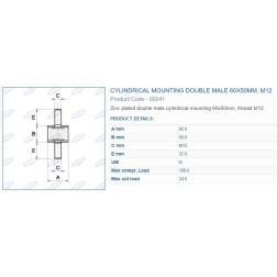 00241 AMORTIZATORS 60X50 M12